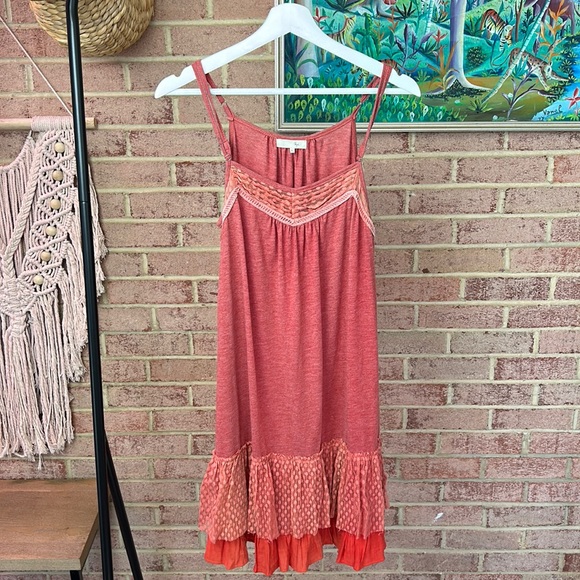 Rye Dresses Rye Anthropologie Ruffle Lace Hem Dress Poshmark